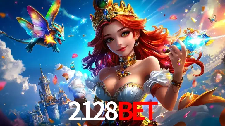 A princesa de um reino de fantasia mágico, com seu pequeno dragão, apresentando um mundo de prêmios encantados nos jogos de caça-níqueis do cassino 2128bet.